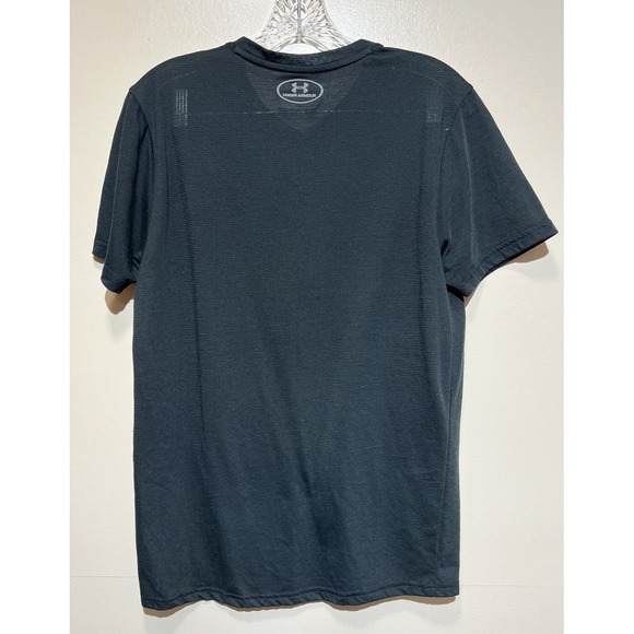 Under Armour T-shirt Womens S Heat Gear Semi Fitted Black Short Sleeve Athletic - Picture 2 of 3